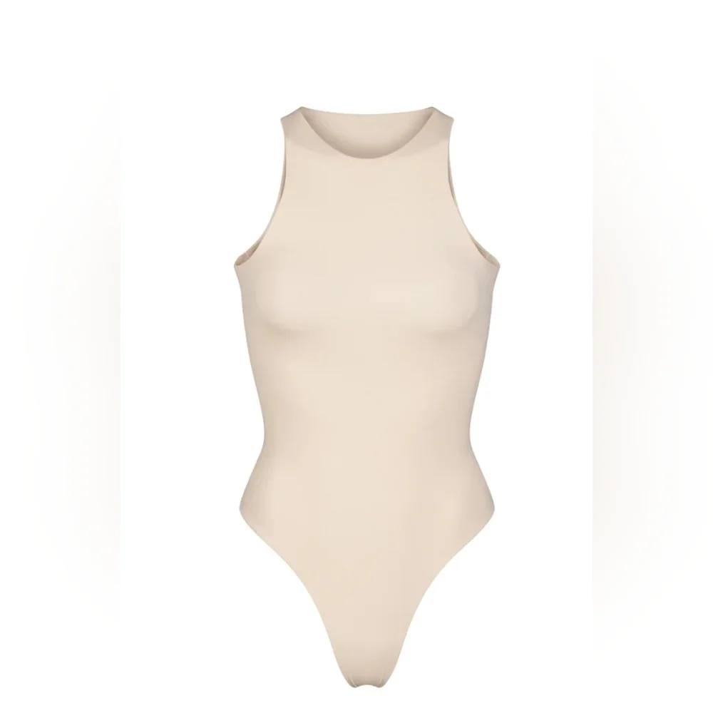 SKIMS FITS EVERYBODY HIGH NECK BODYSUIT/ 2X/ SAND/ NWT - Picture 3 of 11